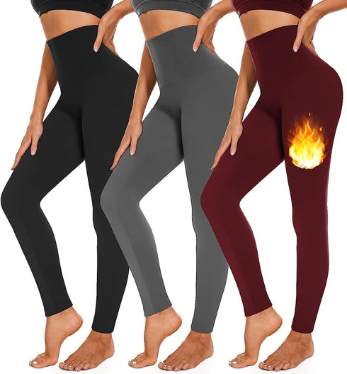 High Waisted Womens Black Workout Leggings - Running Tummy Control Yoga Pants